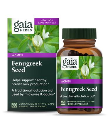 Gaia Herbs Fenugreek Seed for Women 60 Vegan Liquid Phyto-Caps