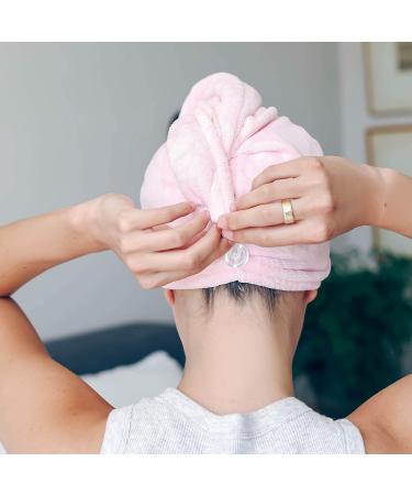 Buy Easy to Use Super Absorbent Microfiber Hair Turban - Pink | International Shipping Available - Buy Online on GoSupps.com