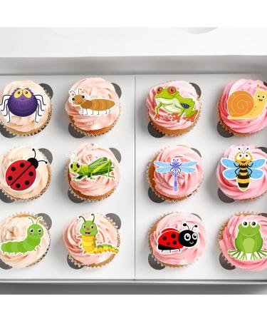 28 Garden Bugs Friends Cute Insects Edible Wafer Cupcake Toppers Cake Decoration Decor - Buy Online on GoSupps.com