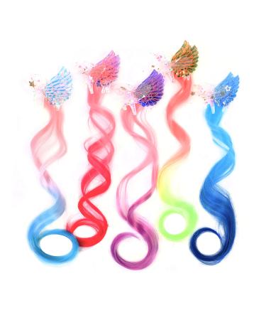 JIUSERLU Glitter Unicorn Hair Accessories Hair Clip For Girls Kids For Toddler Girls Girls Bows For Hair Hair Extensions Hair Accessories For Little Girls(5- Colored) Shining clips 5pcs