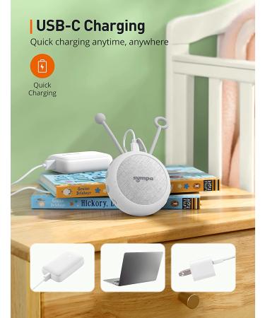 Sympa Portable White Noise Machine for Baby - 10 Soothing Sounds, Night Light, 16H Playtime - Sleep Aid with Auto-Off Timers & Child Lock - Buy Online on GoSupps.com