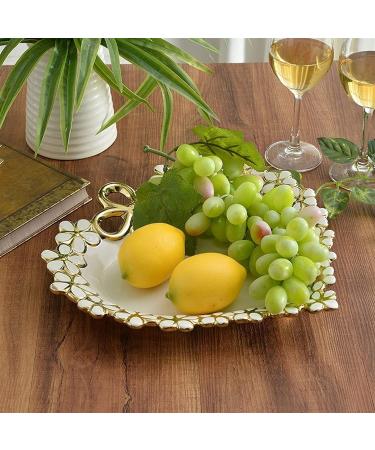 Fruit Basket Fruit Bowl Fruit Bowl European Ceramic Fruit Bowl Creative Heart-Shaped Fruit Dish High-end Decoration Dessert Plate for Home Wedding Housewarming Fruit Organizer Kitchen Organizers and - Buy Online on GoSupps.com
