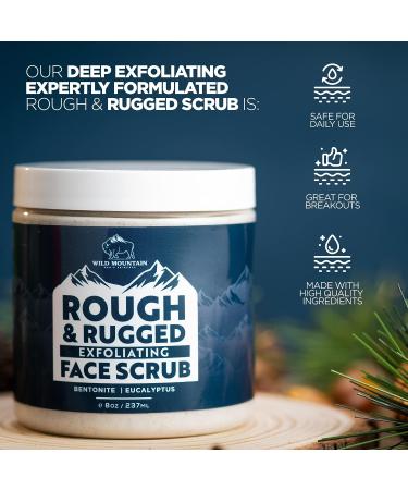 Rugged Face Scrub for Men - Exfoliating Microdermabrasion Facial Wash - Buy Online on GoSupps.com