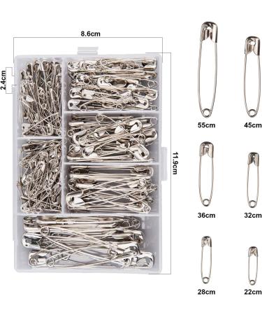 250pcs Stainless Steel Safety Pins Box for Clothing, Sewing & DIY Projects - 6 Sizes - Buy Online on GoSupps.com