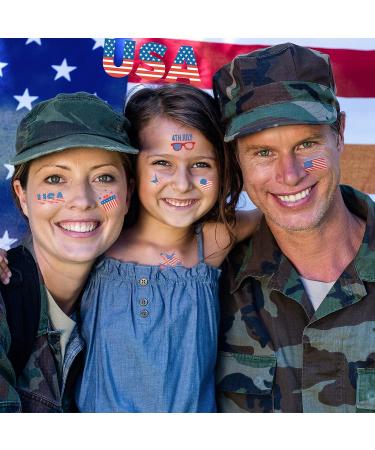 50 Pcs 4th of July Temporary Tattoos for Kids & Adults - Patriotic Independence Day Stickers - Labor Day & Memorial Day Party Favors - Buy Online on GoSupps.com