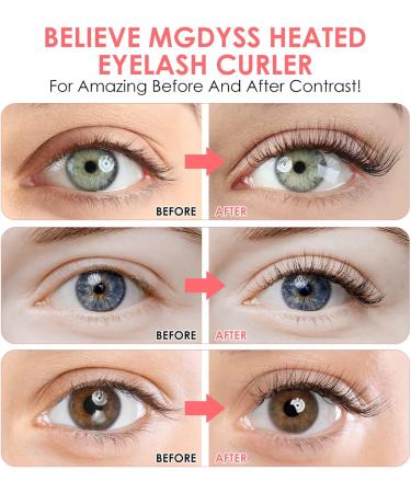 Buy Heated Eyelash Curlers | Rechargeable Electric Lash Curler with Flexible Silicone Pad for Natural Long-Lasting Curls - Pink - Buy Online on GoSupps.com