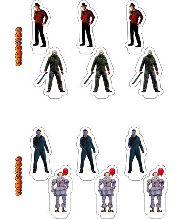 Made4You Halloween Horror Film Icons - Edible Cupcake Toppers - Stand-up Wafer Cake Decorations (12) - Buy Online on GoSupps.com