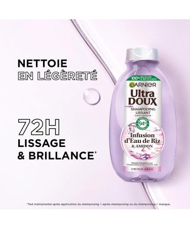 Garnier Ultra Doux - Smoothing Shampoo Softness & Shine with Rice Water Infusion - Unruly and Unruly Hair - 2 - Buy Online on GoSupps.com