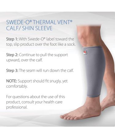 Swede-O Thermal Vent Calf/Shin Sleeve - XXLarge | Premium Support for Pain Relief & Recovery | International Shipping Available - Buy Online on GoSupps.com