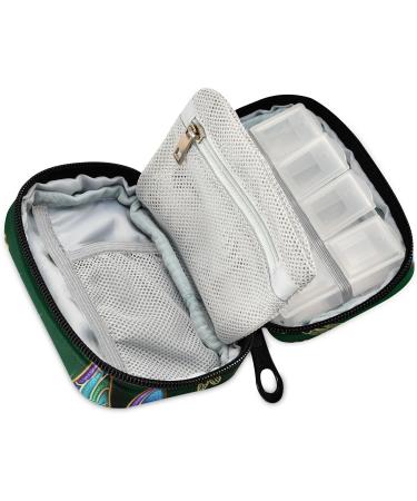 Travel Pill Organizer - Dragonfly Pill Box Case for Vitamins & Medications | Beauty Design & Zipper Closure - Buy Online on GoSupps.com