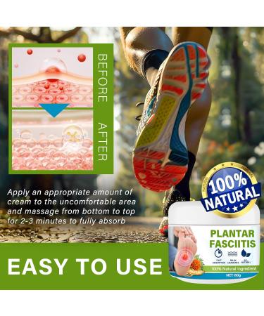 Natural Plantar Fasciitis Cream - Maximum Strength Heel Relief for Pain & Spurs | 2.12 oz - Buy Online on GoSupps.com