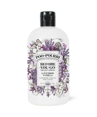Poo-Pourri Before-You-Go Toilet Spray, Lavender Vanilla, Refill Bottle 16 Fl Oz - Lavender, Vanilla and Citrus 16 Fl Oz (Pack of 1)