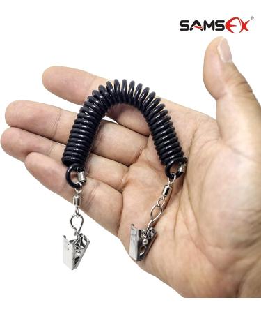 SAMSFX Stainless Steel Hat Clip Retainer Holder 3 Pack - 360 Degree Rotation for Boating, Sailing, Kayak, Fishing - Buy Online on GoSupps.com