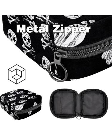 Buy Stylish Napkin Storage Bag - Star-Dead Head Design | Portable Period Bag for Women & Teens | Menstrual Cup Pocket & Breastfeeding Pillow Holder - Buy Online on GoSupps.com