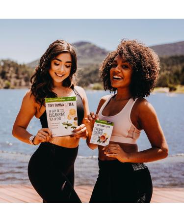 Tiny Tummy Tea 14 Day Cleanse Detox - Daytime Dandelion & Evening Senna Tea - Vegan, All Natural - Reduce Bloating - Buy Online on GoSupps.com