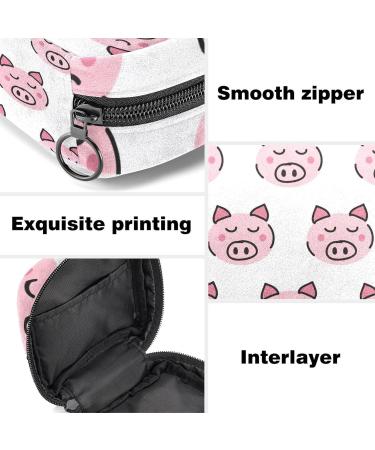 Menstrual Bag with Zipper for Women & Girls - Cute Pig Head Design | International Shipping Available - Buy Online on GoSupps.com