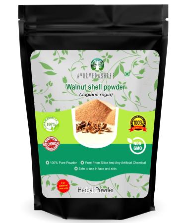 Walnut Shell Powder for Scrub Formulation 100 Gm | No Silica and Any Artificial Additives | for Homemade Natural Scrub | Exfoliating Face Mask Exfoliates Skin Gently