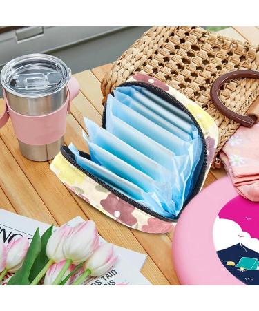 Menstrual Bag Zipper - Colorful Flowers Tampon & Napkin Pouch for Women & Girls | International Shipping Available - Buy Online on GoSupps.com