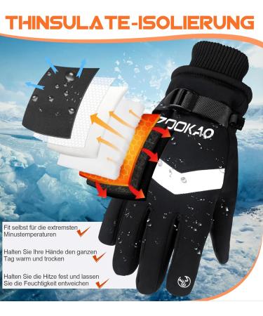 Zookao Winter Gloves for Men & Women - Touchscreen Bicycle & Skiing Gloves Non-Slip Thermal Running & Cycling Gear - Buy Online on GoSupps.com