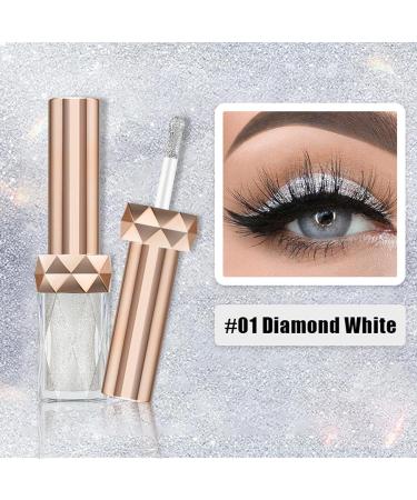 Pearlescent Liquid Eyeshadow - Shining Bright Liquid Eyeshadow Waterproof Pigmented Liquid Eyeshadow Long Lasting Eye Makeup Aezon 1#Diamond White - Buy Online on GoSupps.com