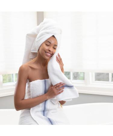 Aston & Arden Turkish Bath Towels - Pack of 2, 600 GSM Oversized Ultra Soft Hand Towels in Crystal Blue - Buy Online on GoSupps.com