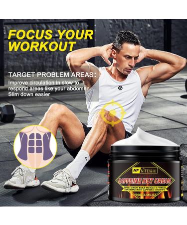 Caffeine Hot Cream | Anti Cellulite & Fat Burning Workout Enhancer for Men & Women - Slim & Shape Belly, Thighs, Legs, Abdomen, Arms, & Buttocks - Buy Online on GoSupps.com