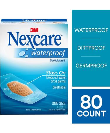 Nexcare Waterproof Clear Bandages Germproof 20 Count x 4 - Pack of 4 - Buy Online on GoSupps.com