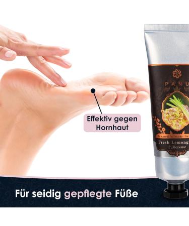Panu Natural Foot Cream - Lemongrass | Intensive Vegan Foot Care from Thailand for Dry Feet | Effective Against Corns | Premium Foot Balm - Buy Online on GoSupps.com