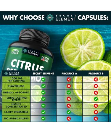 (2 PACK) Citrus Bergamot Extract 1000mg - Citrus Bergamot Supplement for Circulatory Health Immunity and Graceful Aging - 2x the potency of Citrus Bergamot 500mg - 240 Vegan Citrus Bergamot Capsules 120 Count (Pack of 2) - Buy Online on GoSupps.com