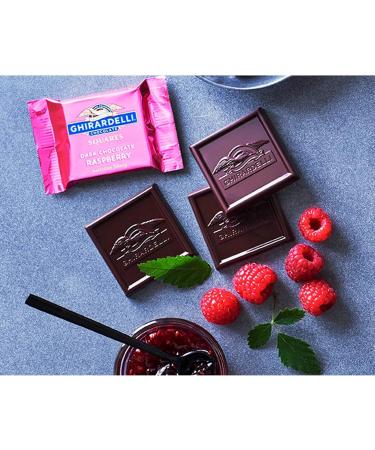 Ghirardelli Dark and Raspberry Squares Stand Up Bag 5.32 Ounce by Ghirardelli - Buy Online on GoSupps.com