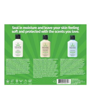 Hempz Mini Lotion Gift Set Tis the Season 3 Pack Travel Size Body Moisturizer Limited Edition 2.25 oz each - Buy Online on GoSupps.com