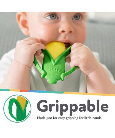 Nuby Veggie Teether for Teething Relief - BPA-Free Baby Teething Toy - 3+ Months - Corn Shape - Buy Online on GoSupps.com