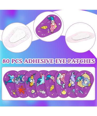 Panitay Cute Eye Patches for Girls - 80 Pcs Non-Woven Cotton Light Blocking Adhesive Bandages for Kids - 8 Fun Styles - Buy Online on GoSupps.com