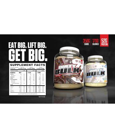 MAN Sports Dirty Bulk Vanilla Ice Cream - High Protein Weight Gainer Powder | 52g Protein | International Shipping - Buy Online on GoSupps.com
