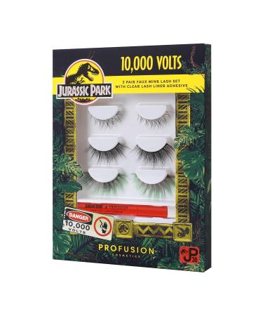Shop Profusion Cosmetics Jurassic Park 10 000 Volts Faux Mink Lash Set - Reusable Strip Lashes with Super Slim Band & Real Lash Extension Fibers - Buy Online on GoSupps.com