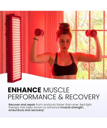 Hooga Red Light Therapy Device for Face & Body - 60 Clinical Grade LEDs, High Power Output Panel - Improve Sleep, Pain Relief, Skin Health, Anti-Aging, Energy & Recovery - Buy Online on GoSupps.com