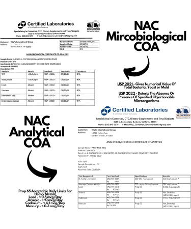 PRISTINE'S N-Acetyl L-Cysteine (NAC) Immunity Lung & Liver Support Supplement Capsules - 600MG 60 Day Supply - Potent Antioxidant - Vegan Gluten Free Non GMO - Buy Online on GoSupps.com