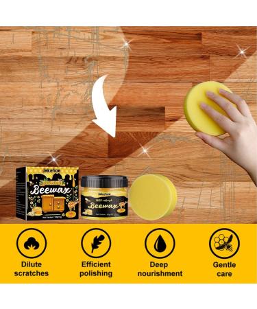 Furniture Beeswax Polish 80g Portable Wood Furniture Cleaner Polish | Flexible Beeswax Furniture Polish Restorer Furniture Cleaner and Polish for Wood Doors Chairs Floors Besreey - Buy Online on GoSupps.com