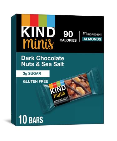 KIND Minis, Dark Chocolate Nuts & Sea Salt, 7 Ounce (Pack Of 1) 10 Bars