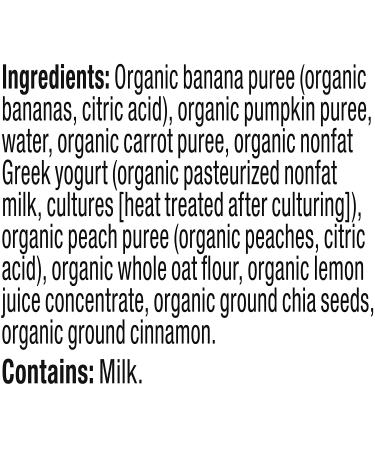Plum Organics Tots Mighty 4: Banana Peach Pumpkin Carrot Blend with Greek Yogurt & Oat - 4 oz - Buy Online on GoSupps.com