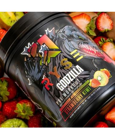 Ryse Signature Series Godzilla Pre Workout - Pump, Energy, Strength, Focus - Citrulline, Beta-Alanine, Caffeine - 40 Servings (Strawberry Kiwi) - Buy Online on GoSupps.com