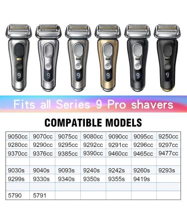 Buy Series 9 Replacement Shaver Parts - Compatible Braun Razor Series 9 Pro Heads for Men (94M) - International Shipping Available - Buy Online on GoSupps.com