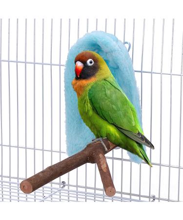 Filhome Comfort Corner Fleece Bird Blanket | Parrot Cage Snuggle Hut & Hammock Toy | Medium Blue - Buy Online on GoSupps.com