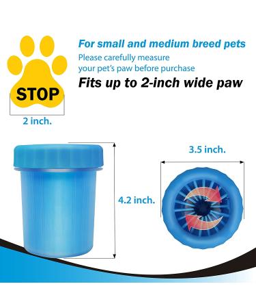Portable Dog Paw Cleaner - 360 Silicone Washer Cup for Small & Medium Pets (Blue) - Buy Online on GoSupps.com