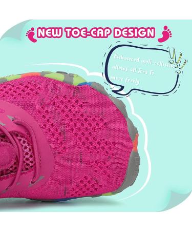 SAGUARO Kids Water Shoes - Boys Girls Barefoot Swim Aqua Beach Shoes 9.5 Toddler Pink Rose - Buy Online on GoSupps.com