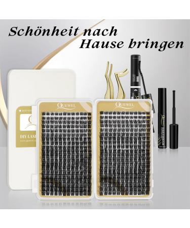 Cluster Eyelashes - 480 PCs DIY D Curl Individual False Eyelash Extensions - Soft & Light for Home Use (Qu07-D Mix 10-18mm) - Buy Online on GoSupps.com
