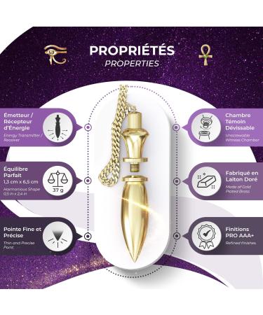 Buy Egyptian Thot Pendulum - Radiasthesia & Oracle Tools for Geobiology | Gold 38g - Buy Online on GoSupps.com