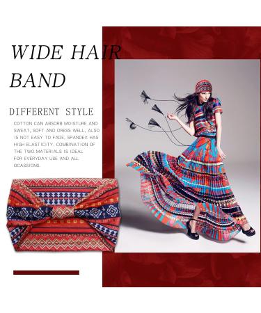 Shop Boho Wide Elastic Headbands for Women Soft Leopard Print Yoga Hair Straps & Multi-Colored Styles - Buy Online on GoSupps.com