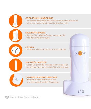 Sunzze Professional 2-Way Wax Station with Temperature Controller Ideal for 100ml Wax Cartridges | International Shipping Available - Buy Online on GoSupps.com