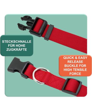 Dey Premium Adjustable Dog Collar - Nylon Neck Bands for Small & Large Dogs Cats & Puppies - Multiple Colors & Sizes Available - Red XS - Buy Online on GoSupps.com